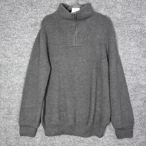 NWT $119  Nordstrom The Men Shop Sweater Mens Medium 1/4‎ Zip Pullover  WOOL